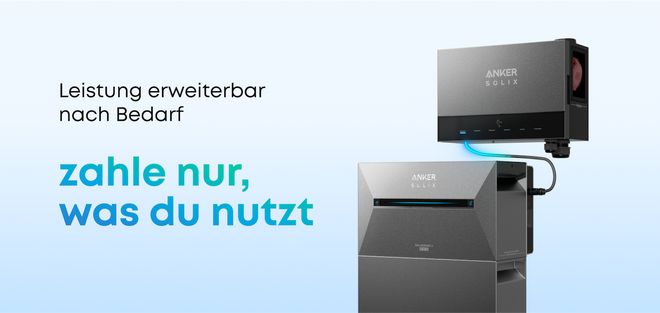 Balkonkraftwerk Speicher, Anker SOLIX Solarbank Power Dock – Ansicht 3