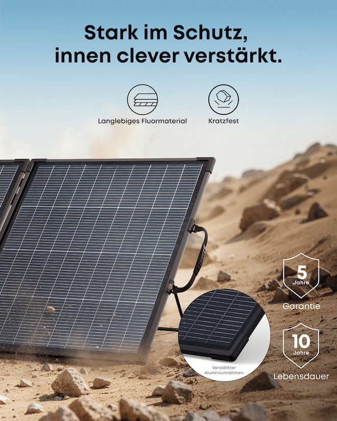 Anker SOLIX PS200 Bifaziales tragbares Solarpanel – Ansicht 5