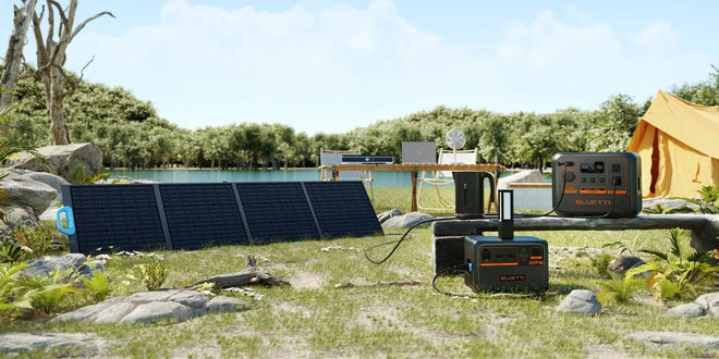 BLUETTI AC50P – Solarladen im Freien