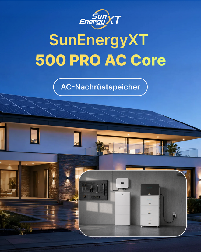 SunEnergyXT 500 PRO AC Core AC-Nachrüstspeicher am Einfamilienhaus