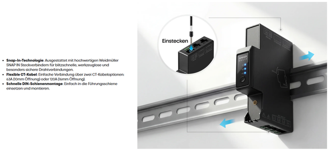 Anker SOLIX Smart Meter Gen 2 - Snap-In-Technologie