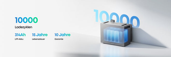 Anker SOLIX BP5000 – 10000 Ladezyklen LFP-Batterie 15 Jahre Lebensdauer 10 Jahre Garantie