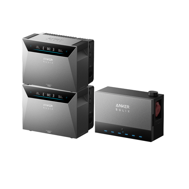 Anker SOLIX BP5000 Erweiterungsakku – 2× BP5000 gestapelt mit Solarbank-Set