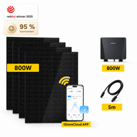 800W Balkonkraftwerk, Sunshare Ray (4x200Wp Solarmodule),800W Mikrowechselrichter