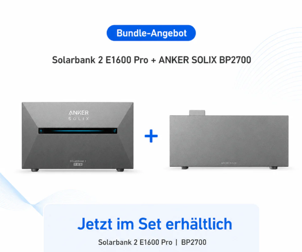Bundle-Angebot: Solarbank 2 E1600 Pro + ANKER SOLIX BP2700