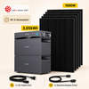 1000Wp+3,05kWh, Sunshare Balkonkraftwerk mit Speicher, Glory Standard Set(1200Wp Solarmodule)