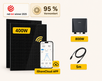 400W Balkonkraftwerk, Sunshare Ray (2x200Wp Solarmodule),800W Mikrowechselrichter