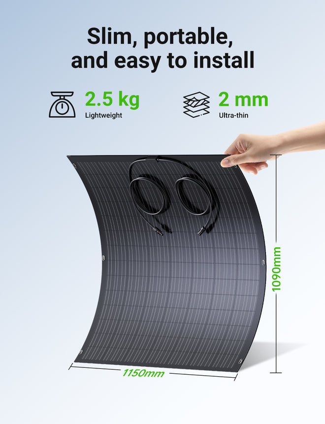 LIONSHEE Solarpanel – 2,5 kg leicht, 2mm ultradünn, 1150x1090mm