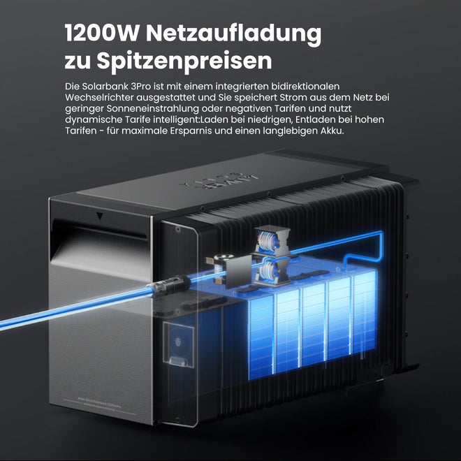 Anker SOLIX Solarbank 3 E2700 Pro - 1200W bidirektionales Laden