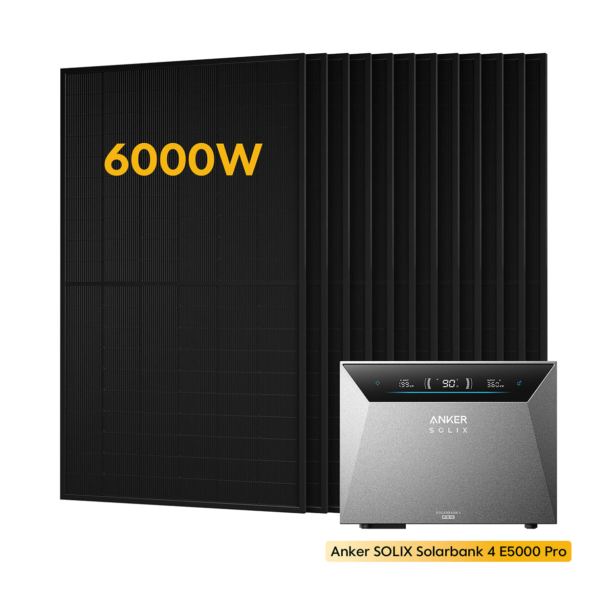 Anker SOLIX Solarbank 4 E5000 Pro Bundle 5kWh mit 12x 500W Solarmodulen
