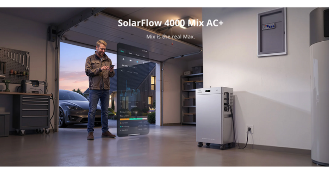 Zendure SolarFlow 4000 Mix AC+ – Mix is the real Max. Garagenszene mit App-Steuerung