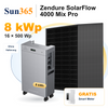 Sun365 8 kWp PV-Set ohne Halterung: 16 × 500 Wp, 1 × SolarFlow 4000 Mix Pro mit 8 kWh und gratis Smart Meter.