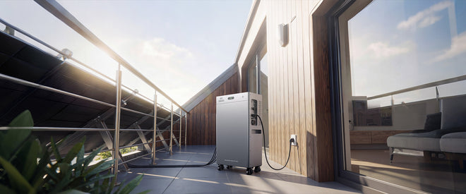 Zendure SolarFlow 4000 Mix Pro mit Balkon-Solarmodulen – offizielles Anwendungsbeispiel; Lieferumfang gemäß gewähltem Set