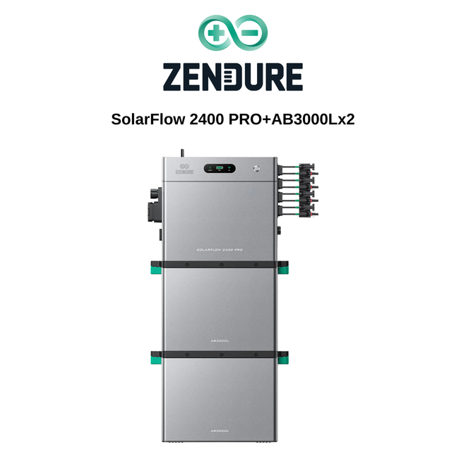 Zendure SolarFlow 2400 Pro + 2× AB3000L Erweiterungsakku (8,16 kWh)