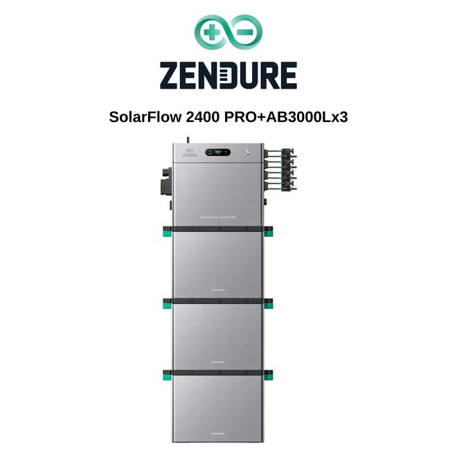 Zendure SolarFlow 2400 Pro + 3× AB3000L Erweiterungsakku (11,04 kWh)